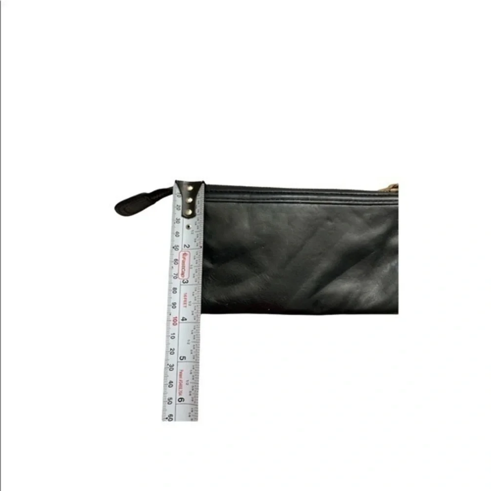 Marc by Marc Jacobs black leather turnlock wallet pouch